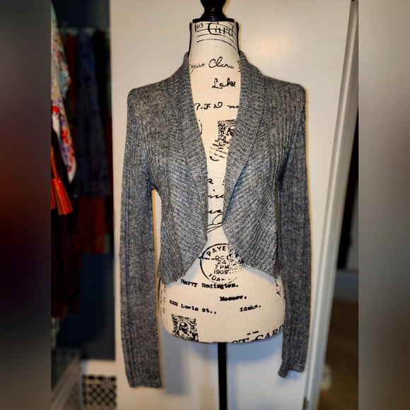 Grey w/Silver Flecks Bolero Sweater - Picture 1 of 5